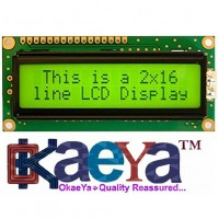 OkaeYa Silicon Technolabs LCD 16X2 Yellow Backlight Alphanumeric Display For 8051,AVR,Arduino,Raspberry Pi,Pic,Arm All Microcontroller (Green)